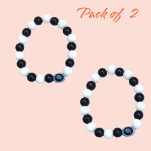 Elegant Black & White Bracelet for Girls